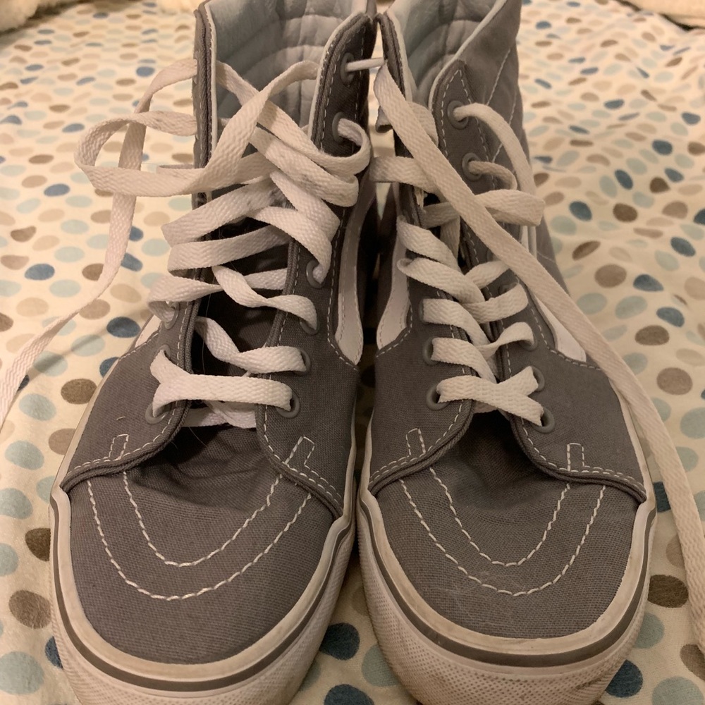 Grey high top vans